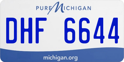 MI license plate DHF6644