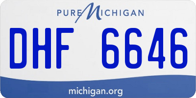 MI license plate DHF6646