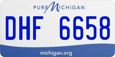 MI license plate DHF6658