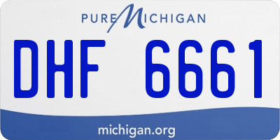 MI license plate DHF6661