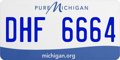 MI license plate DHF6664