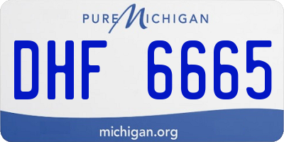 MI license plate DHF6665