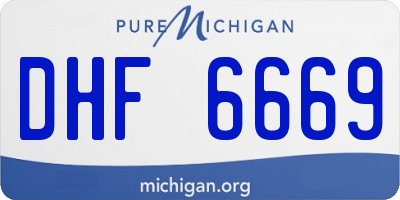 MI license plate DHF6669