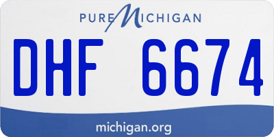 MI license plate DHF6674