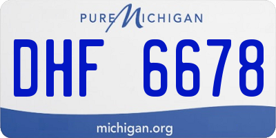 MI license plate DHF6678