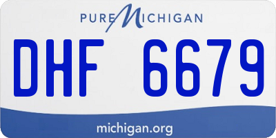 MI license plate DHF6679