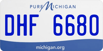 MI license plate DHF6680