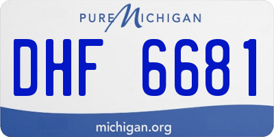 MI license plate DHF6681