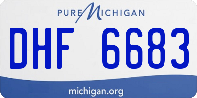MI license plate DHF6683