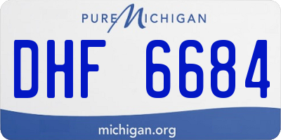 MI license plate DHF6684