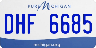 MI license plate DHF6685