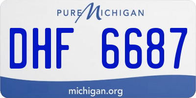 MI license plate DHF6687