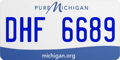MI license plate DHF6689