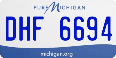 MI license plate DHF6694