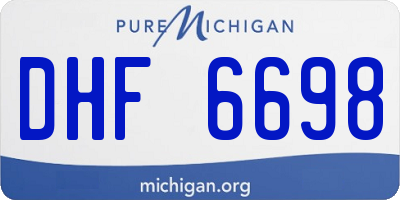 MI license plate DHF6698