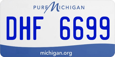 MI license plate DHF6699