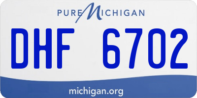MI license plate DHF6702