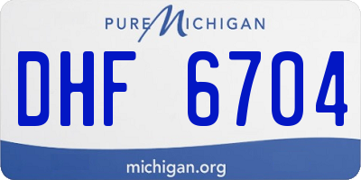 MI license plate DHF6704