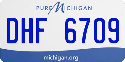 MI license plate DHF6709