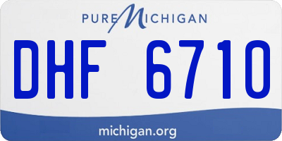 MI license plate DHF6710