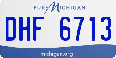 MI license plate DHF6713