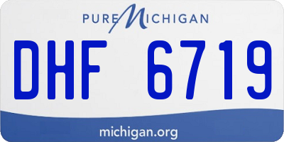 MI license plate DHF6719