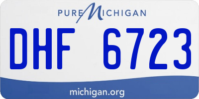MI license plate DHF6723
