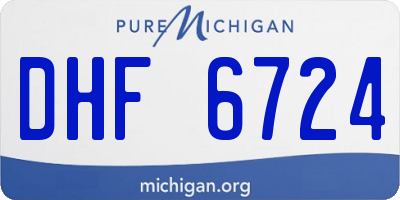 MI license plate DHF6724