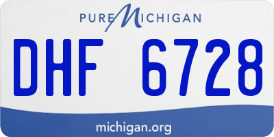 MI license plate DHF6728