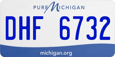 MI license plate DHF6732