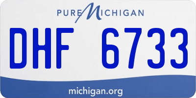 MI license plate DHF6733