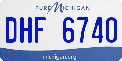 MI license plate DHF6740
