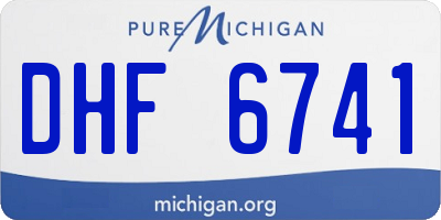 MI license plate DHF6741