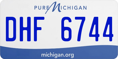 MI license plate DHF6744