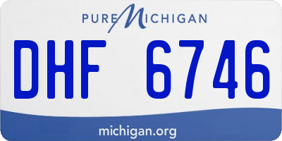 MI license plate DHF6746