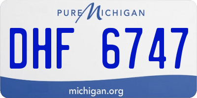 MI license plate DHF6747