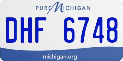 MI license plate DHF6748