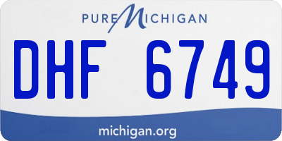 MI license plate DHF6749