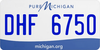 MI license plate DHF6750