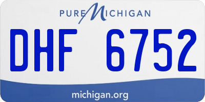 MI license plate DHF6752
