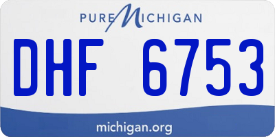 MI license plate DHF6753