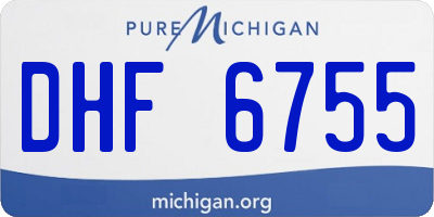 MI license plate DHF6755