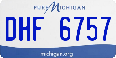 MI license plate DHF6757
