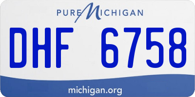 MI license plate DHF6758