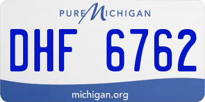 MI license plate DHF6762