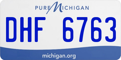 MI license plate DHF6763