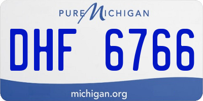 MI license plate DHF6766