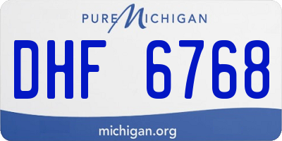 MI license plate DHF6768