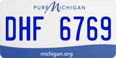 MI license plate DHF6769