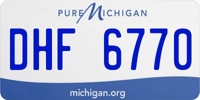 MI license plate DHF6770
